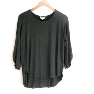 Olive & Oak casual grey top sleeves have buckle detail size medium